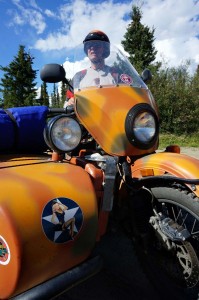 Met a guy driving a Ural sidecar to Alaska, not sure he's going to make it.